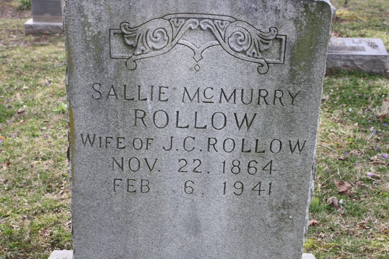 Rollow Sallie McMurry Headstone Rossview